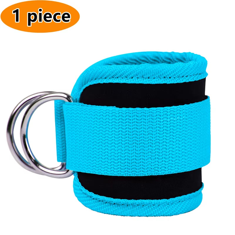 Gym Ankle Straps Double D-Ring Adjustable Neoprene Padded Cuffs 